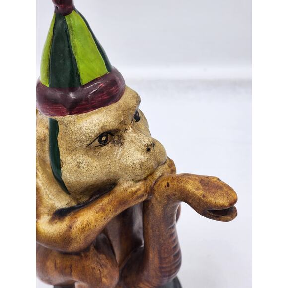 Vintage Circus Monkey Teapot Music Harmonica Snake Spout Whimsical Rare Quirk 9" - Picture 4 of 16